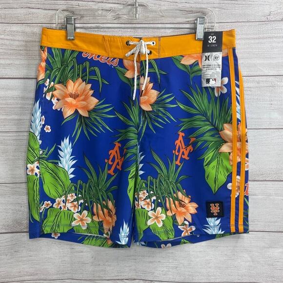 Hurley Other - Hurley x 47 MLB Phantom New York Mets Swim Shorts Trunks Mens Size 32
